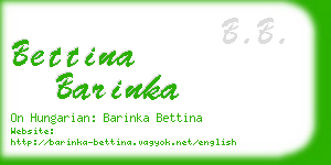 bettina barinka business card